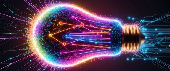 Poster - Futuristic Light Bulb Innovation