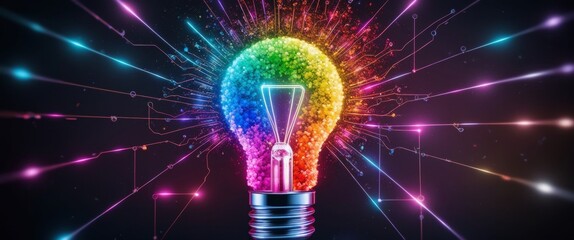 Poster - Futuristic Light Bulb Innovation