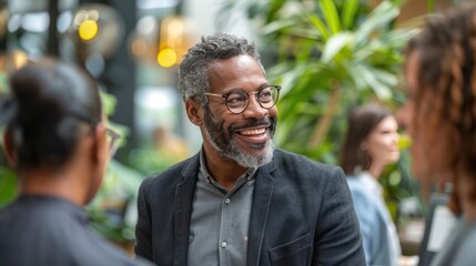 Wall Mural - Collaborative Success: Multiethnic Business People Communicating at Work