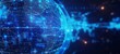 © Ben - Digital Odyssey: Blue Holographic Globe with World Map and Glowing Data Streams Signifying AI Global Networks and Geospatial Insights