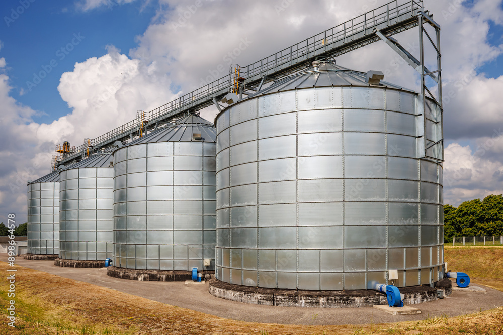 Silage Drying Building silos on agro-industrial complex with seed cleaning and drying line for ...