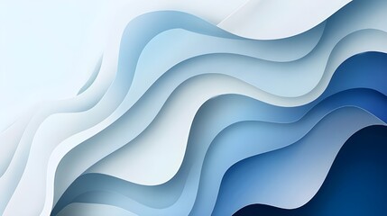 Sticker - Background with abstract white and blue curve shapes. Nice and tidy, delicately textured, imaginative design. Contemporary graphic element in vivid colors. Ideal for flyers, websites, presentations, b