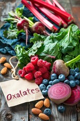 Wall Mural - foods that contain oxalates. Selective focus.