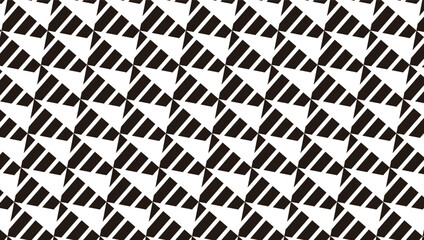 Poster - Black and white seamless geometric pattern. For background design element. Vector Format Illustration. EPS10 