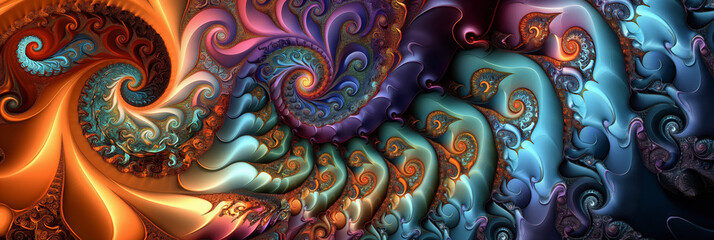 Wall Mural - abstract 3d fractal background