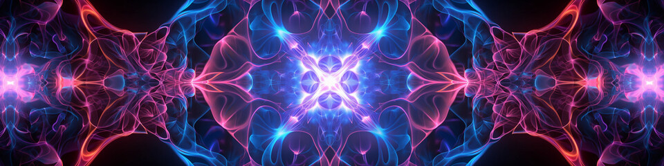 Wall Mural - abstract neon fractal background