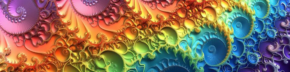 Sticker - abstract fractal background