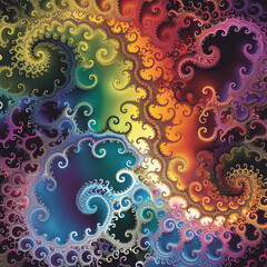 Wall Mural - abstract fractal background