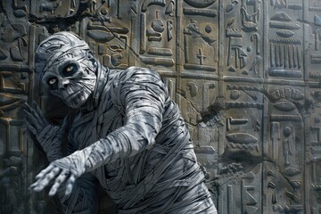 Poster - Close-up view of a statue representing a human figure
