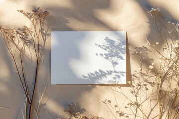 Poster - A simple, blank sheet of paper placed on a table