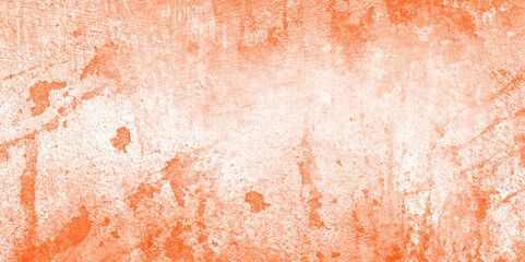 Wall Mural - Abstract orange paint splash vintage and antique. White and orange cement grunge old wall texture. Abstract grunge texture splash paint background. paper texture with stains and scratches