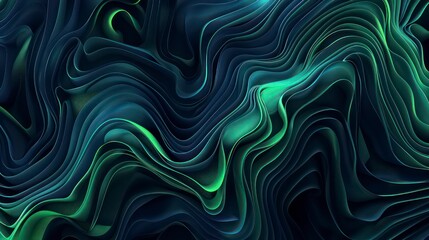 wavy light line dark blue and green wallpaper