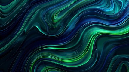 wavy light line dark blue and green wallpaper