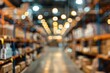 © Igor - Blurred warehouse interior with bokeh lights and shelving
