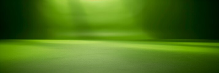 Poster - A bright green studio backdrop with soft, diffused light and subtle gradients creates a spacious and clean environment ideal for product display