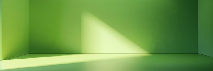 Poster - A bright green studio backdrop with soft, diffused light and subtle gradients