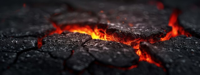 Sticker - rocks and orange flames in the grill's center; left side, a black background