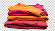 © Cedric - set of pile stack group of folded blank red orange yellow tshirts