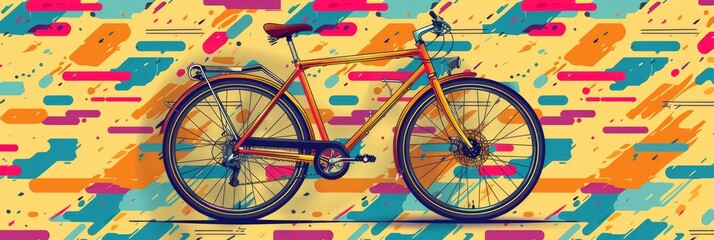 Wall Mural - Colorful Bike with Abstract Background