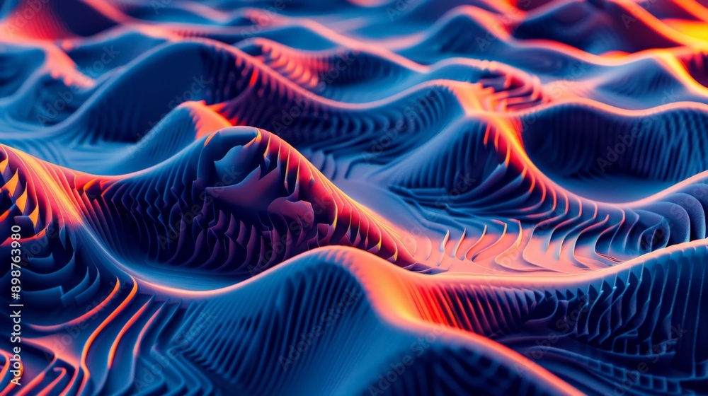 Organic shape with a wavy surface creating a visually stunning and ...