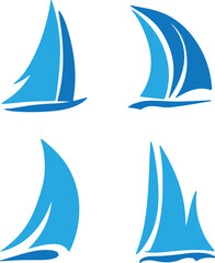 Wall Mural - Sailboat Vector Collection