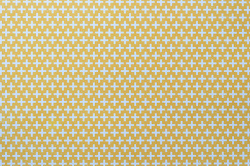 Sticker - yellow scrapbooking sheet with repeating X or cross pattern