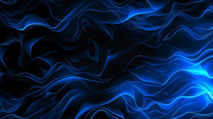 Wall Mural - Captivating blue wave patterns form a modern, high tech aesthetic suitable for digital projects in technology, science, or business