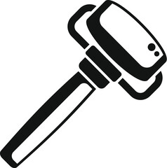 Poster - blacksmith hammer for shaping metal objects in simple style isolated