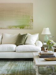 Wall Mural - modern living room with sofa