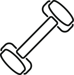 Poster - simple line drawing of a dumbbell, perfect for representing strength training and healthy lifestyle