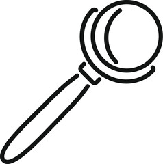 Poster - This simple black and white magnifying glass icon represents the concept of searching and exploring