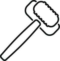 Poster - Simple line icon of a judge's gavel, symbolizing law, justice, and legal proceedings