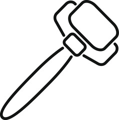 Poster - Judge gavel giving a verdict, striking on the sound block with a wooden handle