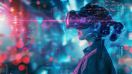 Poster - Immerse yourself in the digital realm, where knowledge and connections await. Technology is the key that unlocks a universe of information and communication.