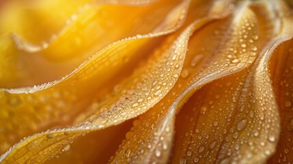 Wall Mural - Macro shot of stylized banana skin with droplets captured in soft light