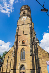 Collegiate Church (Stiftskirche, built in the 15th century), located in the Stuttgart city center, is the main church of the Evangelical Church in Wurttemberg. Stuttgart, Germany.