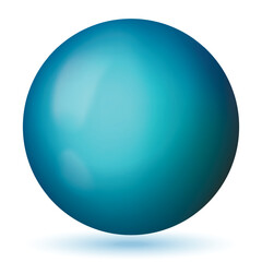 Wall Mural - glass blue ball or precious pearl. glossy realistic ball, 3d sphere. abstract vector illustration hi