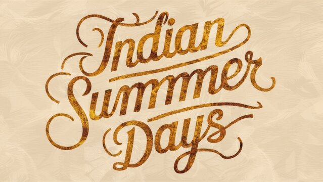 A close up of a hand written text that says indian summer days, AI