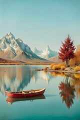 Wall Mural - lake in the mountains