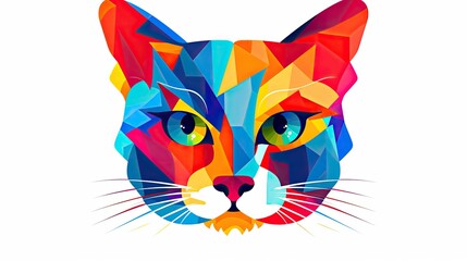 Poster - vector logo of cat