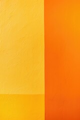 Poster - A modern orange and yellow wall with a clock mounted on it, suitable for interior design or time management themes