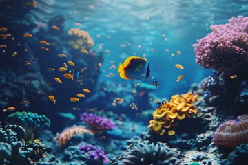 fish corals in the undersea environment Generative AI