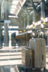 Poster - Two suitcases placed on the floor