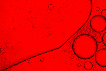 Wall Mural - Macro red bubble texture close-up,red macro bubbles,Backgrounds, Abstract Backgrounds, Soda, Red, Carbonated,Beauty concept background.