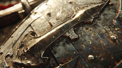 Poster - Close-up shot of a metal object sitting on a table