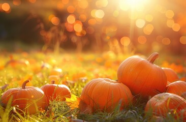 Wall Mural - Autumn Pumpkins