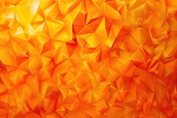 Poster - A close-up shot of a bunch of intricately folded orange origami shapes