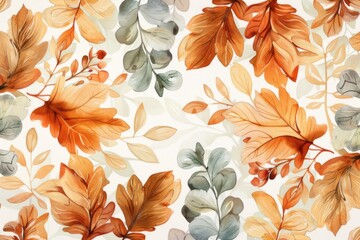 Poster - A detailed view of intertwined leaves and berries, ideal for nature or design-focused images
