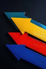 Aufkleber - Group of vibrant arrows pointing in various directions