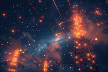 Poster - A picture of the night sky filled with stars, perfect for use in astronomy-related contexts or as a background element